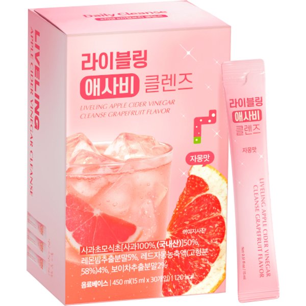 Liveling - Apple Cider Vinegar Cleanse - 15ml x 30pcs - Grapefruit
