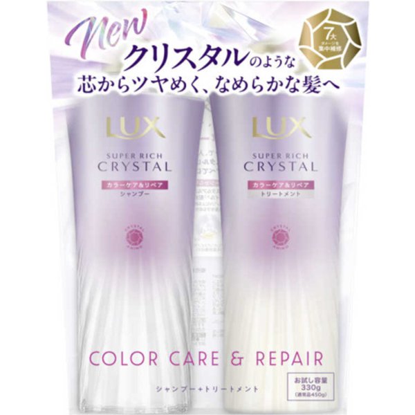 LUX Japan - Super Rich Crystal Color Care & Repair Shampoo & Treatment Pair Set - 330g + 330g