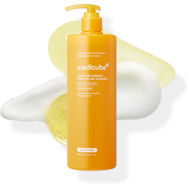 medicube - Kojic Acid Turmeric Purifying Gel Cleanser - 500ml