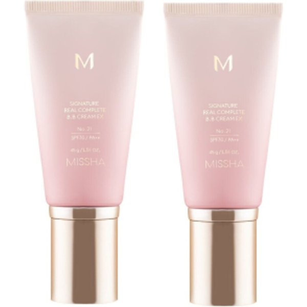 MISSHA M Signature Real Complete BB Cream EX SPF30 PA++ (New Version) - 45g - 21 Bright Beige (2ea) Set