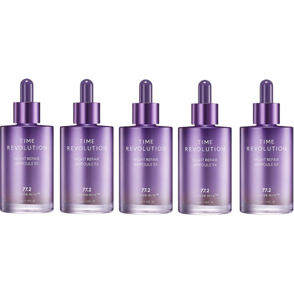 MISSHA Time Revolution Night Repair Ampoule 5X - 50ml (New Version of Time Revolution Night Repair Probio Ampoule) (5ea) Set