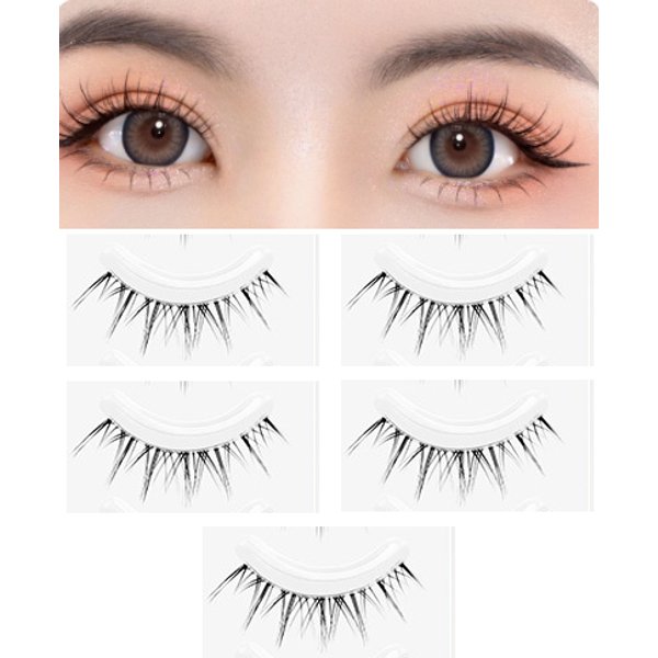 MissLady - False Eyelashes A - 5 pairs - A2 Black
