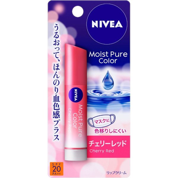 NIVEA Japan - Moist Pure Color Lip Cherry Red - 3.5g