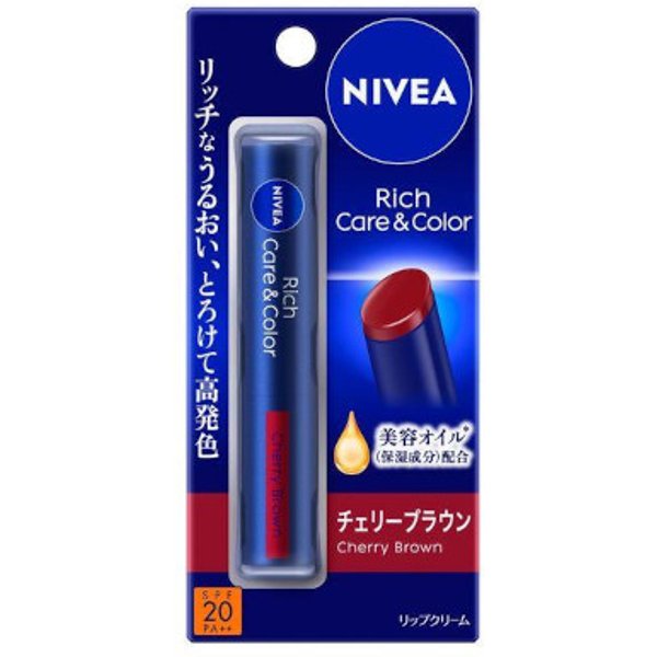 NIVEA Japan - Rich Care & Color Lip Cherry Brown - 2g