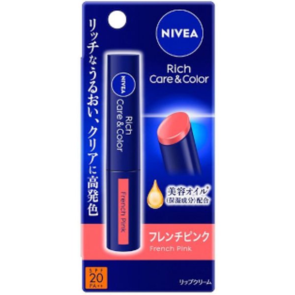 NIVEA Japan - Rich Care & Color Lip French Pink - 2g
