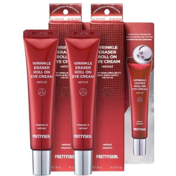 PRETTYSKIN - Wrinkle Eraser Roll On Eye Cream - Retinol - 30ml (2ea) Set