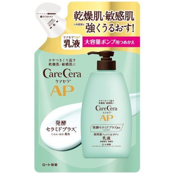 Rohto Mentholatum - Care Cera AP Face & Body Milky Lotion Refill - 370ml
