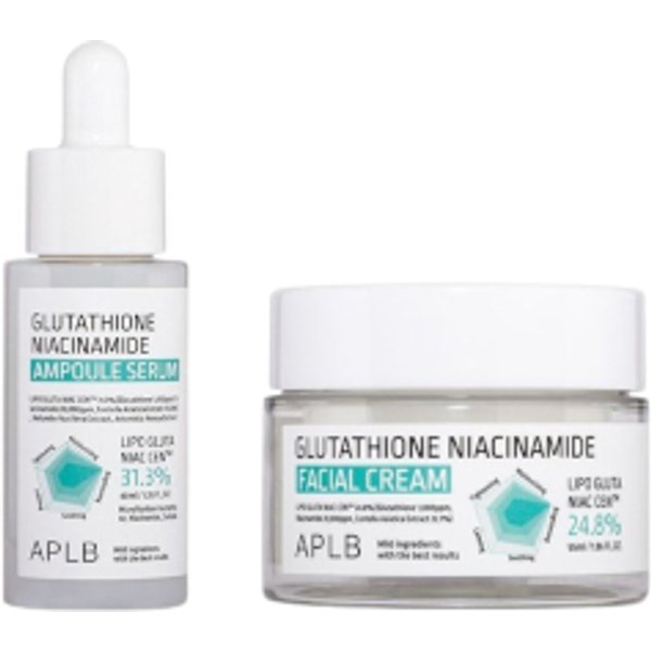 APLB - Glutathione Niacinamide Ampoule Serum - 40ml (1ea) + Glutathione Niacinamide Facial Cream - 55ml (1ea) Set
