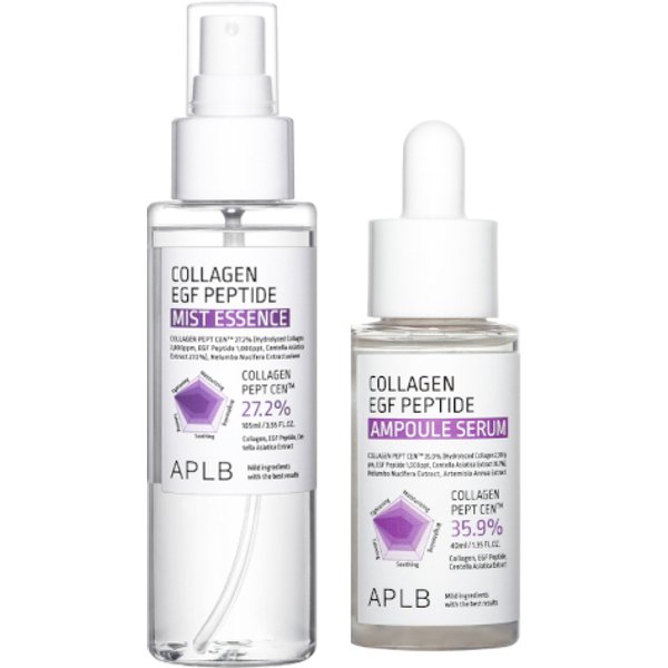 APLB - Collagen EGF Peptide Ampoule Serum - 40ml (1ea) + Mist Essence - 105ml (1ea) Set