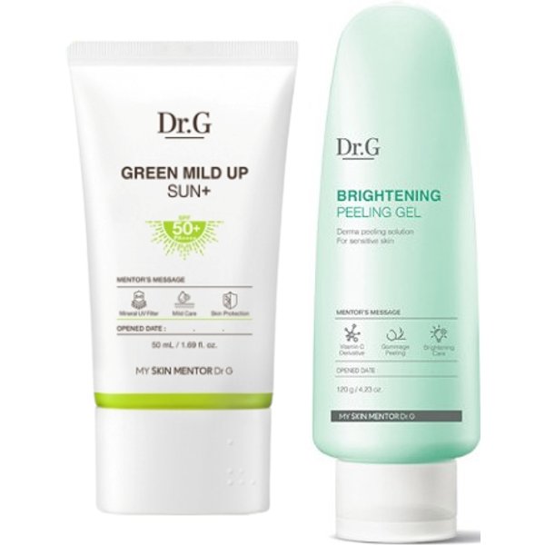 Dr.G Brightening Peeling Gel (New) - 120g + Green Mild Up Sun+ (SPF50+ PA++++) - 50ml (1ea) Set