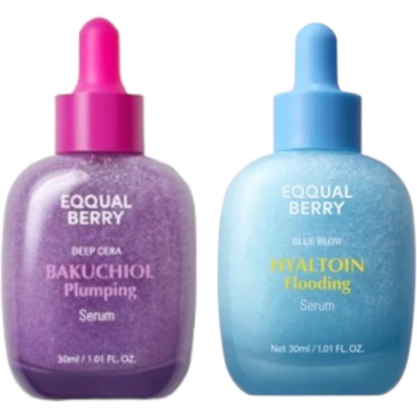 EQQUALBERRY - Bakuchiol Plumping Serum - 30ml (1ea) + Hyaltoin Flooding Serum - 30ml (1ea) Set