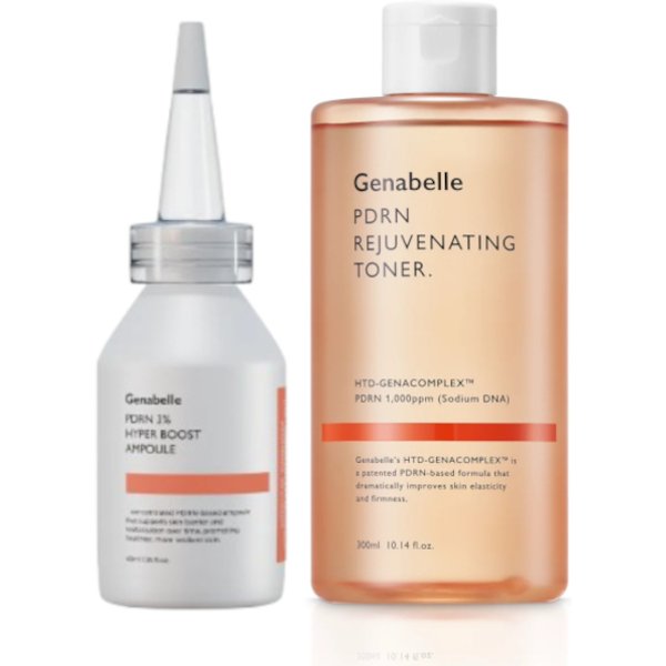 Genabelle - PDRN 3% Hyper Boost Ampoule - 40ml (1ea) & Rejuvenating Toner - 300ml (1ea) Set