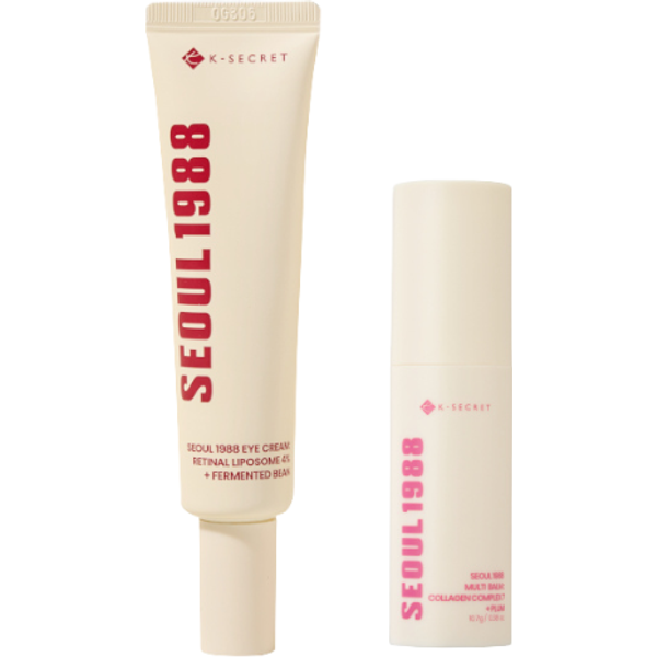 KSECRET - SEOUL 1988 Eye Cream : Retinal Liposome 4% + Fermented Bean - 30ml (1ea) & SEOUL 1988 Multi Balm : Collagen Complex...