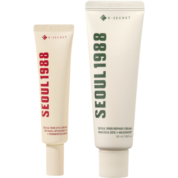 KSECRET - SEOUL 1988 Eye Cream : Retinal Liposome 4% + Fermented Bean - 30ml (1ea) & SEOUL 1988 Repair Cream : Niacica 20% +...