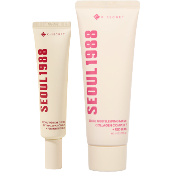 KSECRET - SEOUL 1988 Eye Cream : Retinal Liposome 4% + Fermented Bean - 30ml (1ea) & SEOUL 1988 Sleeping Mask : Collagen...