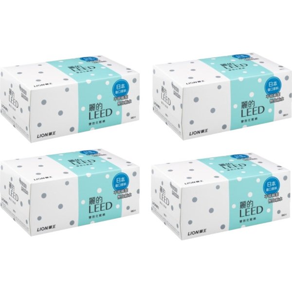 LION - Leed - Beauty Puff Cotton Pad - 180pcs (4ea) Set
