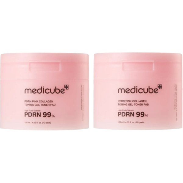 medicube - PDRN Pink Collagen Toning Gel Toner Pad - 120ml/70ea (2ea) Set