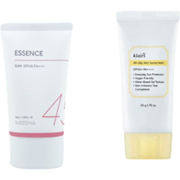 MISSHA All Around Safe Block Essence Sun SPF45 PA+++ - 50ml X Dear; Klairs - All-day Airy Sunscreen SPF50+ PA++++ - 50g