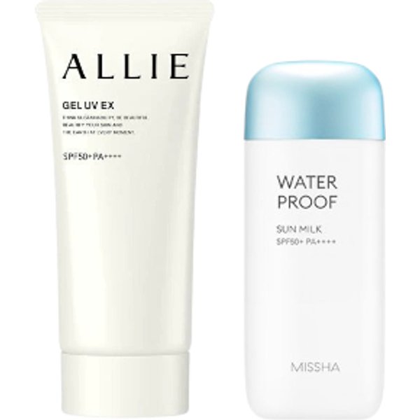 MISSHA - All-Around Safe Block Waterproof Sun Milk SPF 50+/PA++++ - 70ml X Kanebo - Allie Gel UV EX SPF50+ PA++++ - 90g (New...