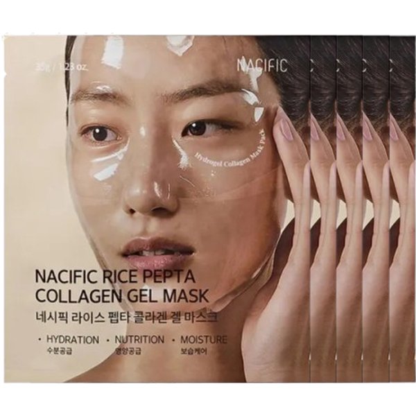 Nacific - Rice Pepta Collagen Gel Mask - 35g*1ea (5ea) Set