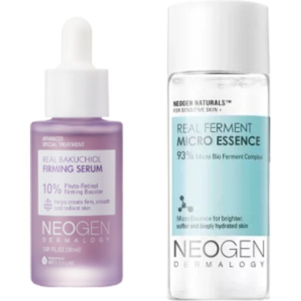 NEOGEN Dermalogy Real Bakuchiol Firming Serum - 30ml (1ea) + Real Ferment Micro Essence - 10ml (1ea) Set