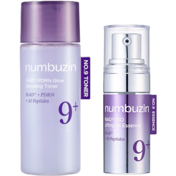 numbuzin - No.9 NAD+ PDRN Glow Boosting Toner - 30ml (1ea) & NAD+ BIO Lifting-sil Essence - 10ml (1ea) Set