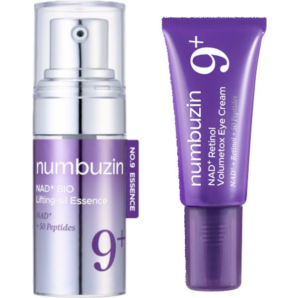 numbuzin - No.9 NAD+ BIO Lifting-sil Essence - 10ml (1ea) & NAD+ Retinol Volumetox Eye Cream - 5ml (1ea) Set