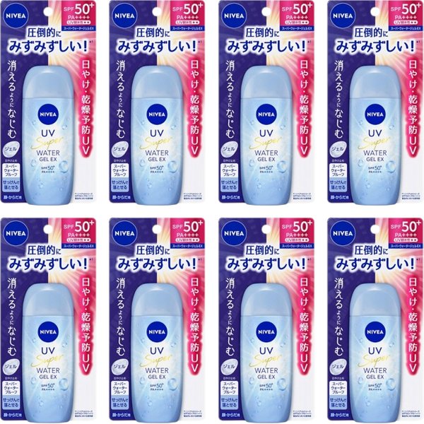 NIVEA Japan - UV Super Water Gel EX SPF50+ PA++++ - 80g (8ea) Set