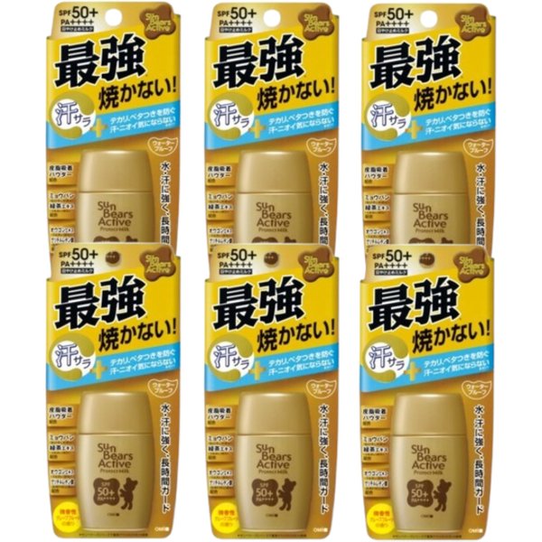 OMI - Sun Bears Active Protect Milk UV Sunscreen SPF50+ PA++++ - 30g (6ea) Set