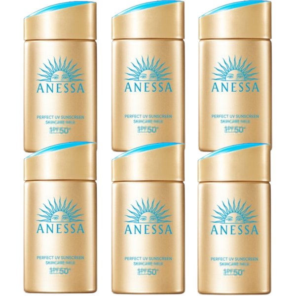 Shiseido - Anessa Perfect UV Sunscreen Skin Care Milk SPF50+ PA++++ (2024 Version) - 60ml (6ea) Set