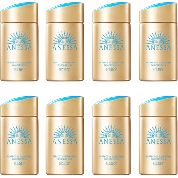 Shiseido Anessa Perfect UV Sunscreen Skin Care Milk SPF50+ PA++++ (2024 Version) - 60ml (8ea) Set