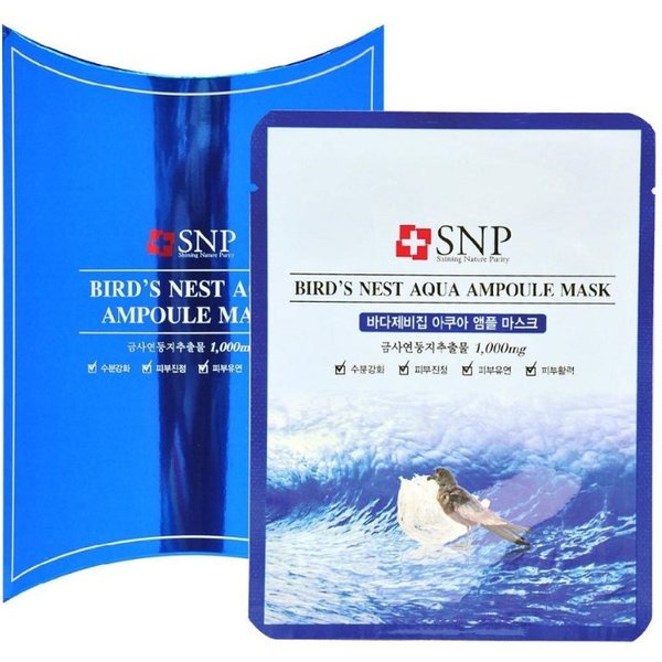 SNP - Bird's Nest Aqua Ampoule Mask - 10pc