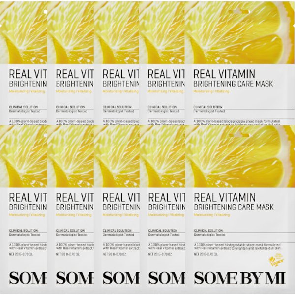 SOME BY MI - Real Vitamin Brightening Care Mask - 10pcs