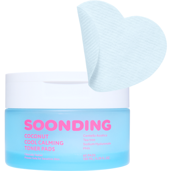 SOONDING - Coconut Cool Calming Toner Pads - 130ml / 60 Pads
