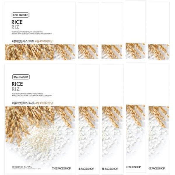 THE FACE SHOP - Real Nature Face Mask - Rice - 1pc (10ea) Set