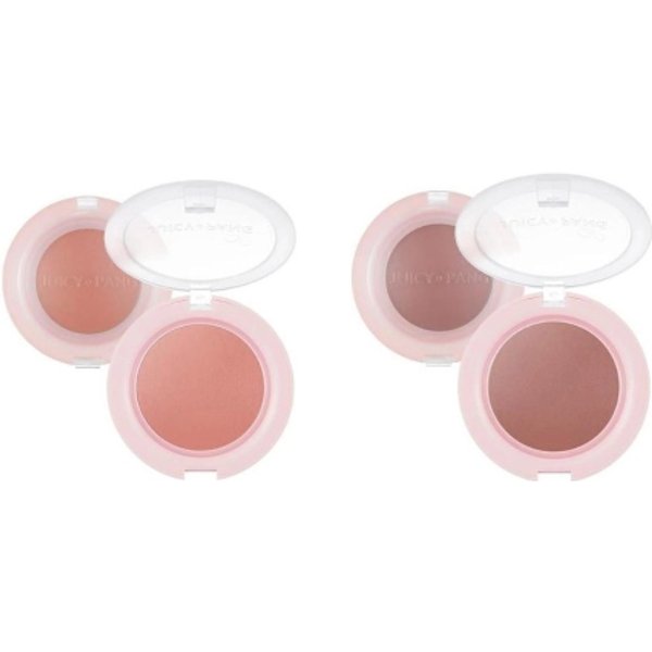 A'PIEU Juicy-Pang Jelly Blusher - 4.8g - BE02 Fig (1ea) + CR01 Peach (1ea) Set