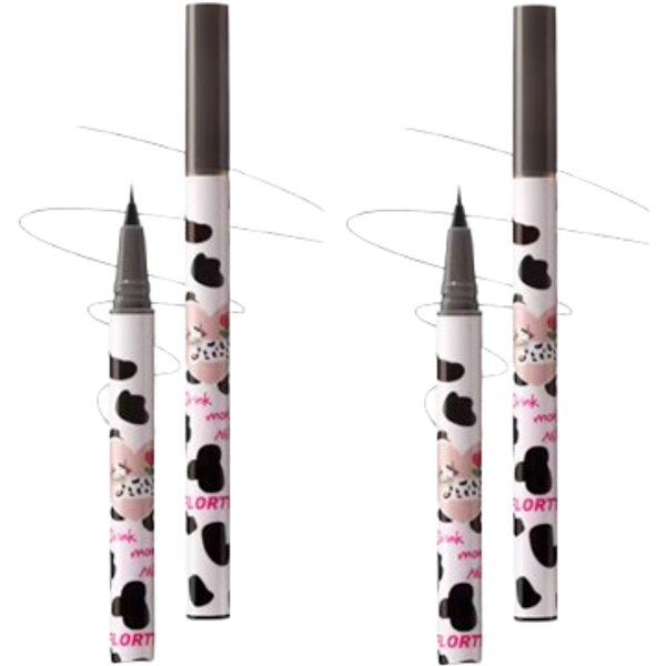 Flortte - Wow So Light Eyeline Silkwormpen - 0.55ml - 01 Grey (2ea) Set