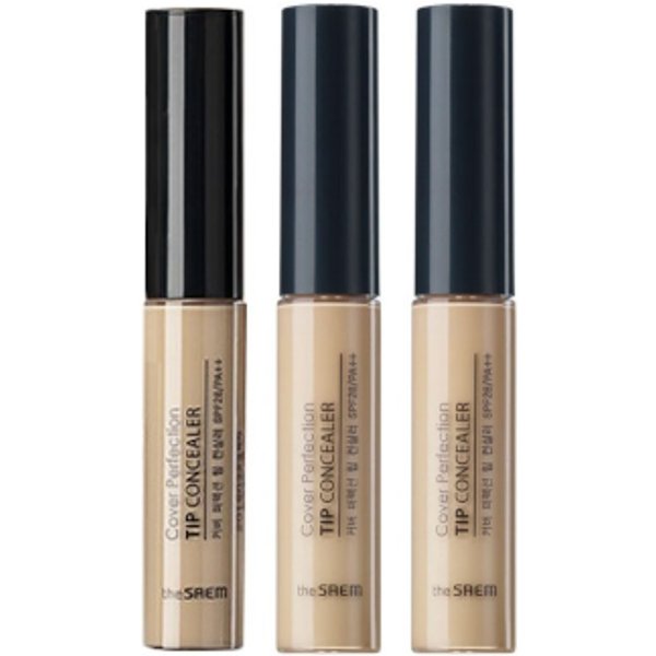 THE SAEM - Cover Perfection Tip Concealer - 01 Clear Beige (1ea) + Peach Beige (1ea) + Green Beige (1ea)