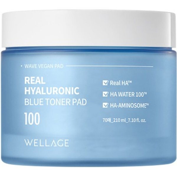 Wellage - Real Hyaluronic Blue Toner Pad - 210ml/70ea