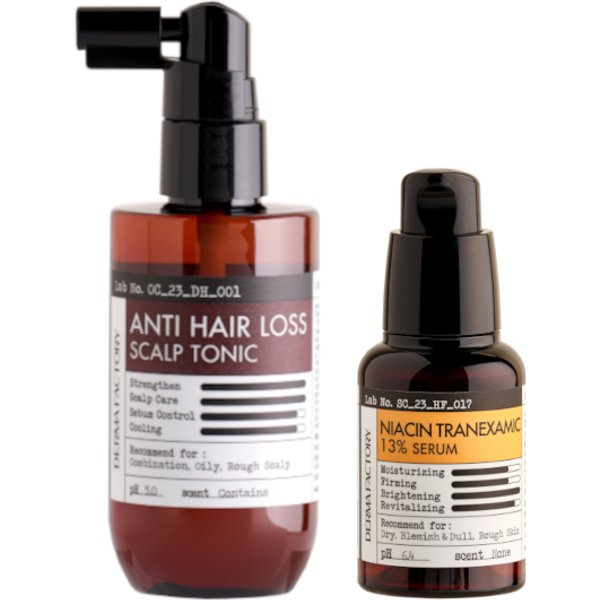 DERMA FACTORY - Anti Hair Loss Scalp Tonic - 100ml (1ea) & Niacin Tranexamic 13% Serum - 30ml (1ea) Set