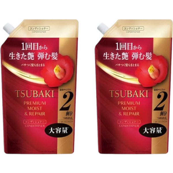 Shiseido - Tsubaki Premium Moist & Repair Conditioner Refill - 600ml (2ea) Set