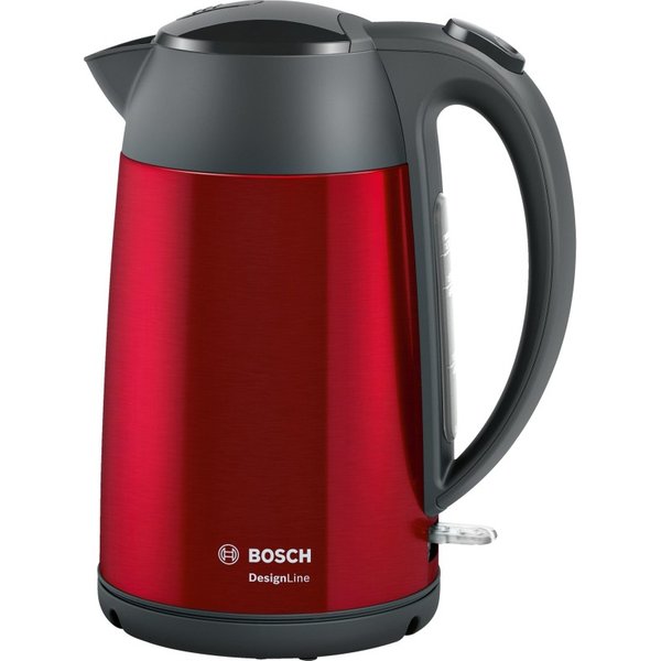 Bosch Haushalt TWK3P424 Bollitore senza filo, Protezione da surriscaldamento Rosso Capacità effettiva: 1.7 l