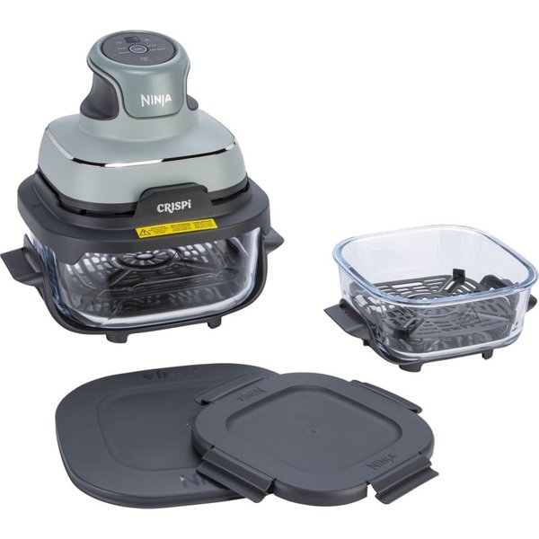 Ninja CRISPi Singolo 3.8 L 1700 W Friggitrice ad aria Verde, Grigio,