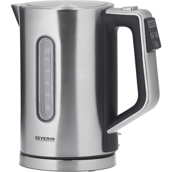 Severin 3418000 bouilloire électrique 1.7 L 3000 W Noir, Acier inoxydable -