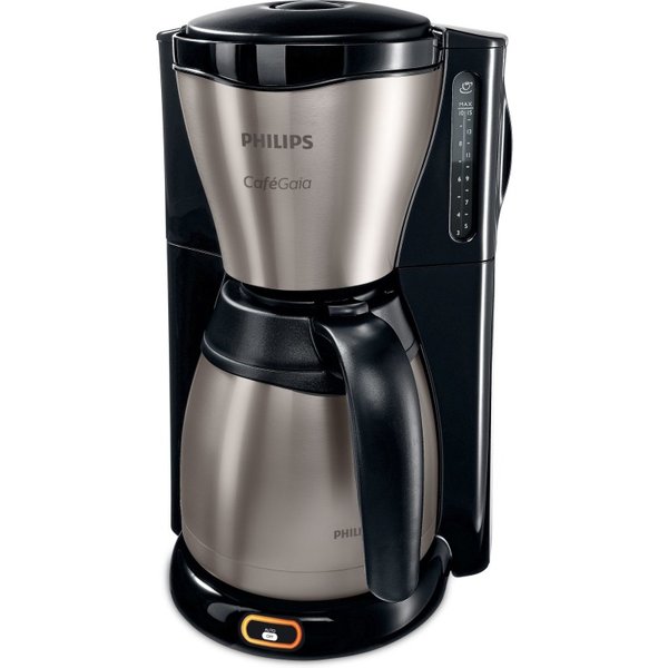 Philips Home Café Gaia HD7548/20 Koffiezetapparaat Zwart, RVS Capaciteit koppen: 15 Met thermoskan