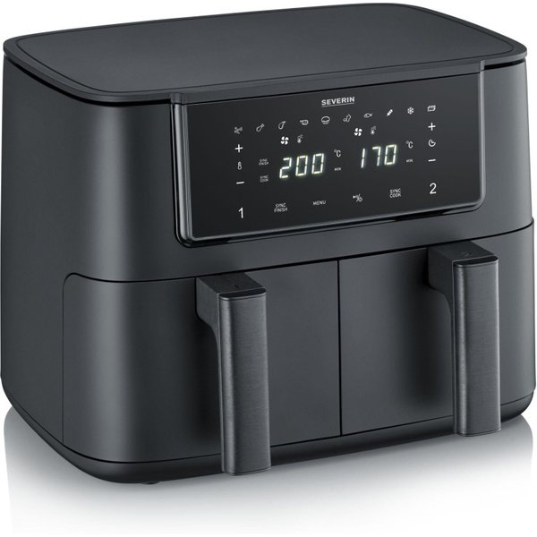 Severin FR 2463 Double 8 L Stand-alone 2600 W Hot air fryer Black -