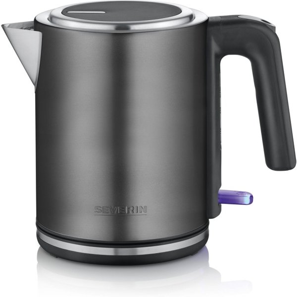Severin WK 9342 bouilloire électrique 1 L 2400 W Noir, acier brossé -