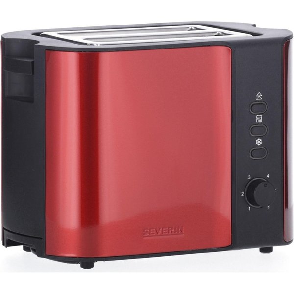 Severin AT 2217 toaster 2 slice(s) 800 W Metallic, Red - Severin AT