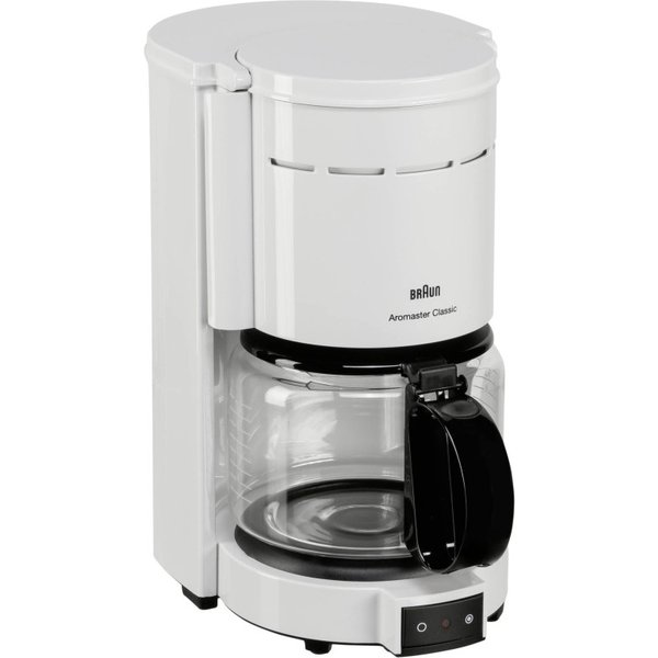 Braun automatisk kaffetrakter Aromaster KF 47 pluss for 10 kopper-hvit
