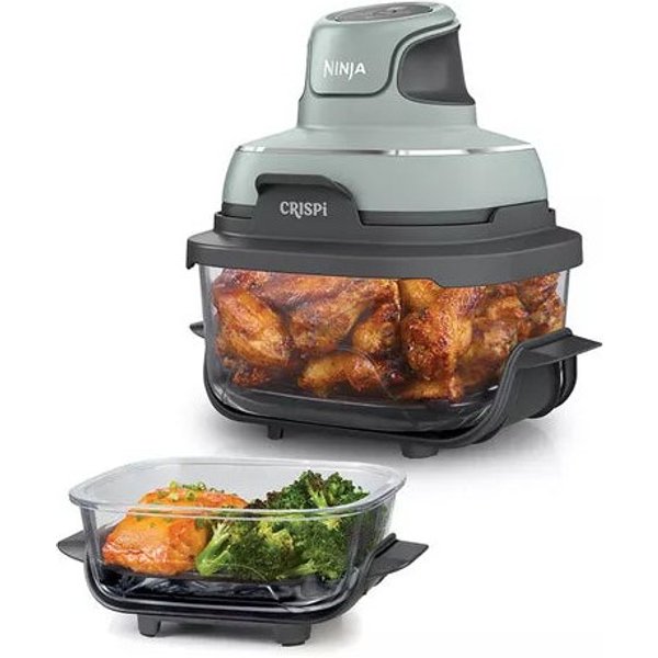 Ninja CRISPi 4-in-1 Portable Glass Air Fryer - Sage FN101UKSG